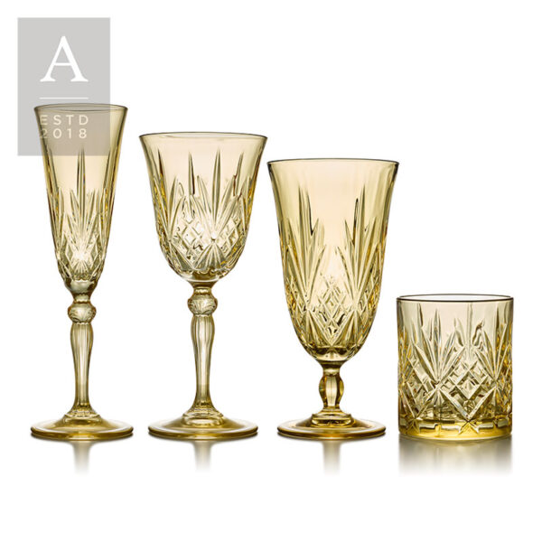 MELODIA AMBER GLASSWARE COLLECTION
