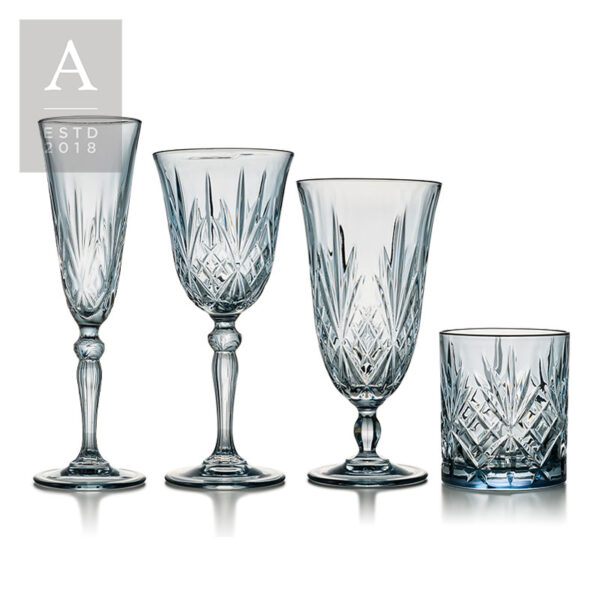 MELODIA INDIGO GLASSWARE COLLECTION