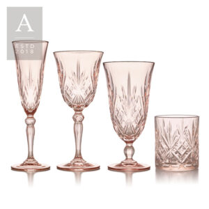 MELODIA BLUSH GLASSWARE COLLECTION