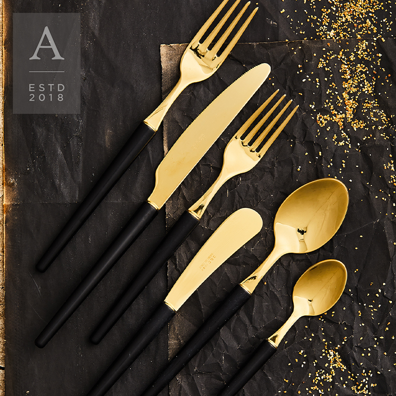 Stilig Black and Gold - Silverware Set – Norsehus