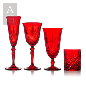 MELODIA CRANBERRY GLASSWARE COLLECTION